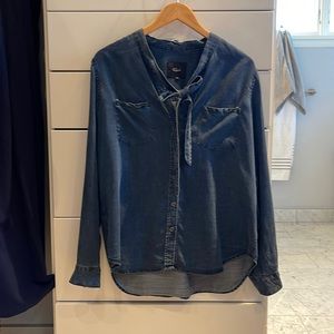 Long sleeve denim blouse